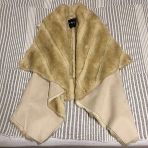 Bebe faux fur suede vest